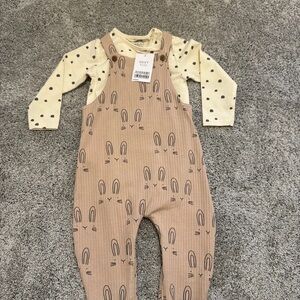 Next Cream and Brown Bunny Bodysuit